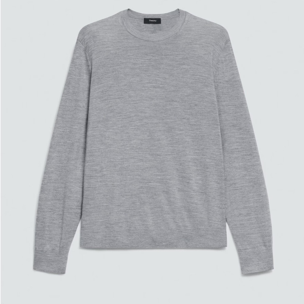 Theory Crewneck Sweater Grey Size Large